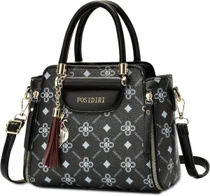 Ergocar 2022 New Women's Tote Handbags with Tassel Pendant, Fashion Vintage Tote Bag, Elegant Top-Handle Bag Boston Bag