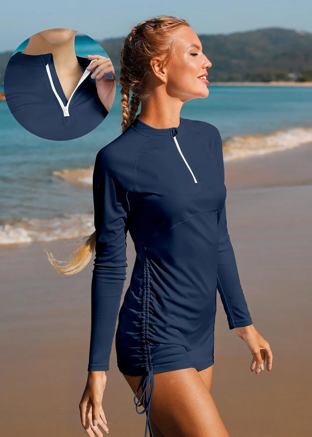 Ewedoos Rash Guard for Women UPF 50  Sun Protection Clothing Swim Shirts for Woman SPF Shirts Long Sleeve UV Sun Shirts