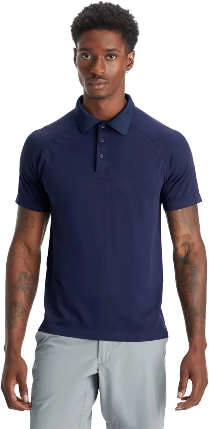 Fabletics Men's The Training Day Polo, Tennis, Golf, Performance, Breathable, 4-Way Stretch
