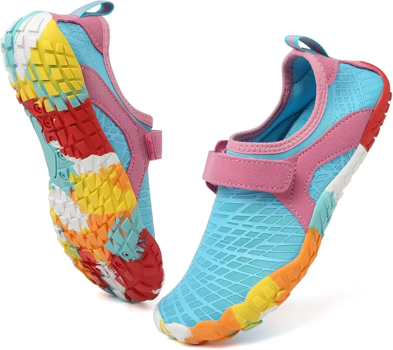 FANTURE Girls & Boys Water Shoes Lightweight Comfort Sole Easy Walking Athletic Slip on Aqua Sock(Toddler/Little Kid/Big Kid)