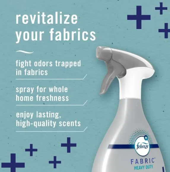 F.e.b.r.e.z.e Fabric Spray Air Freshener, Odor-Fighting - 27 fl oz (Crisp Clean)
