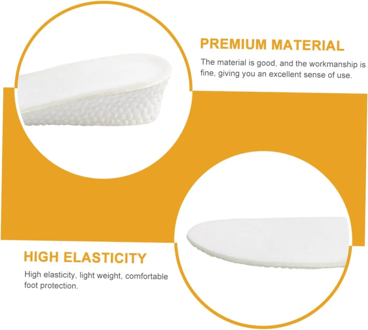 Feet Insoles TPU Shock Absorbing Breathable Sports Sneaker Insoles for Heightening