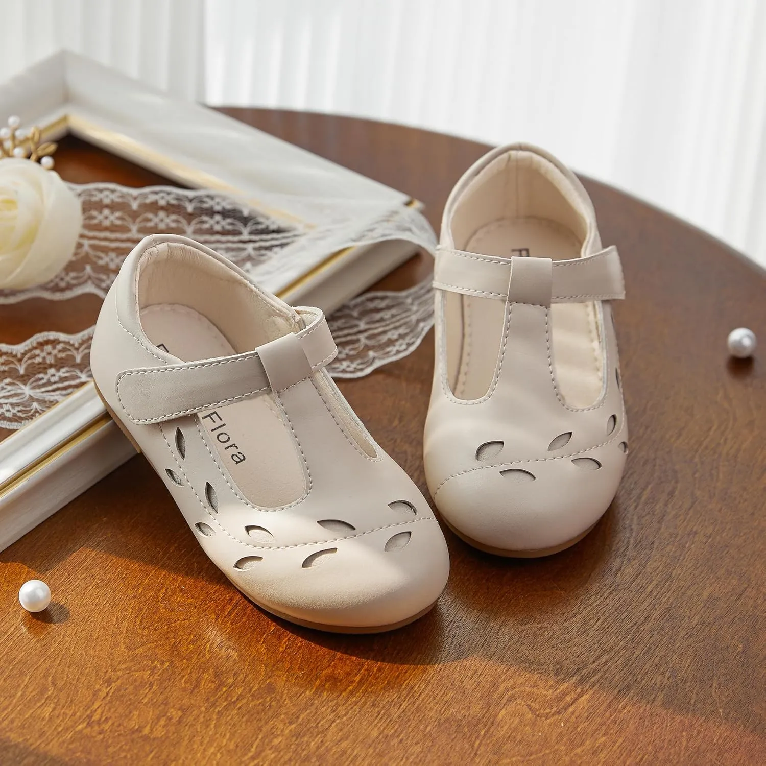 Felix & Flora Toddler Little Girl Flat Oxfords Dress Shoes - Mary Jane Princess for Girl Party School Shoes.