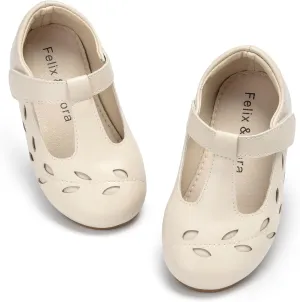 Felix & Flora Toddler Little Girl Flat Oxfords Dress Shoes - Mary Jane Princess for Girl Party School Shoes.
