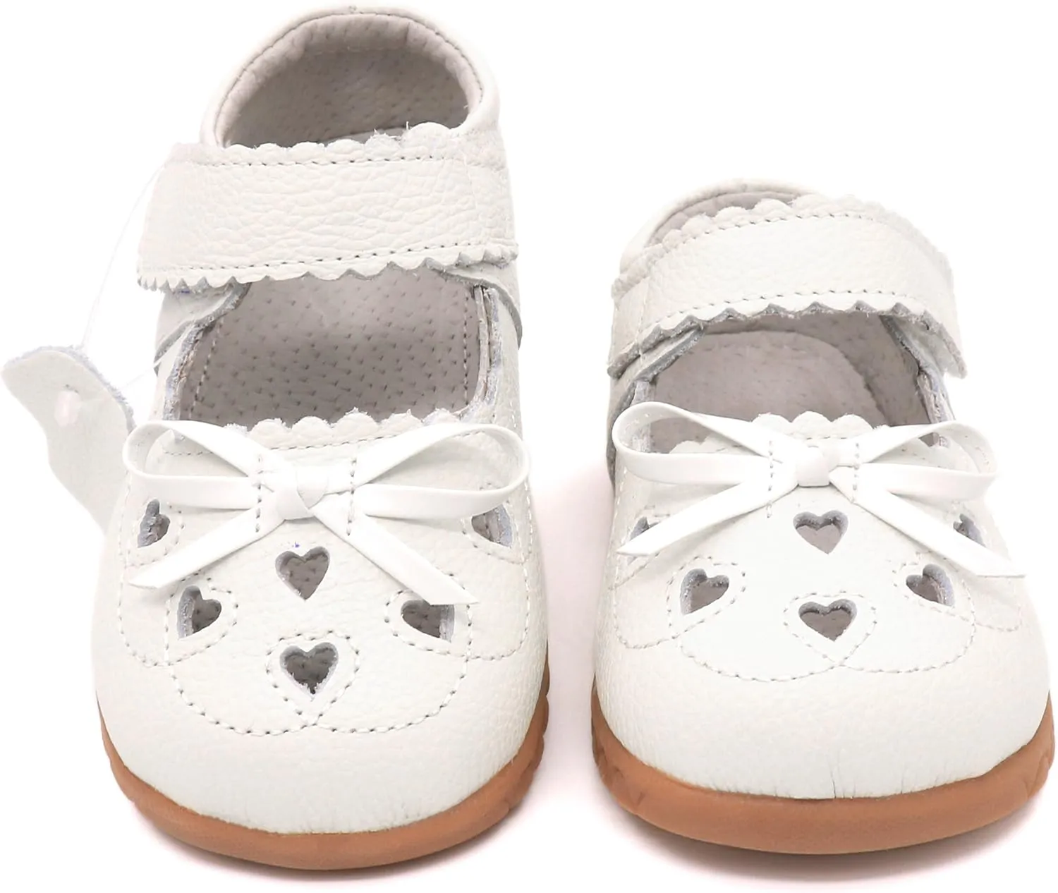 Femizee Girls Leather Bows Design Soft Round Toe Princess Dress Mary Jane Flat Shoes(Toddler/Little Kid)