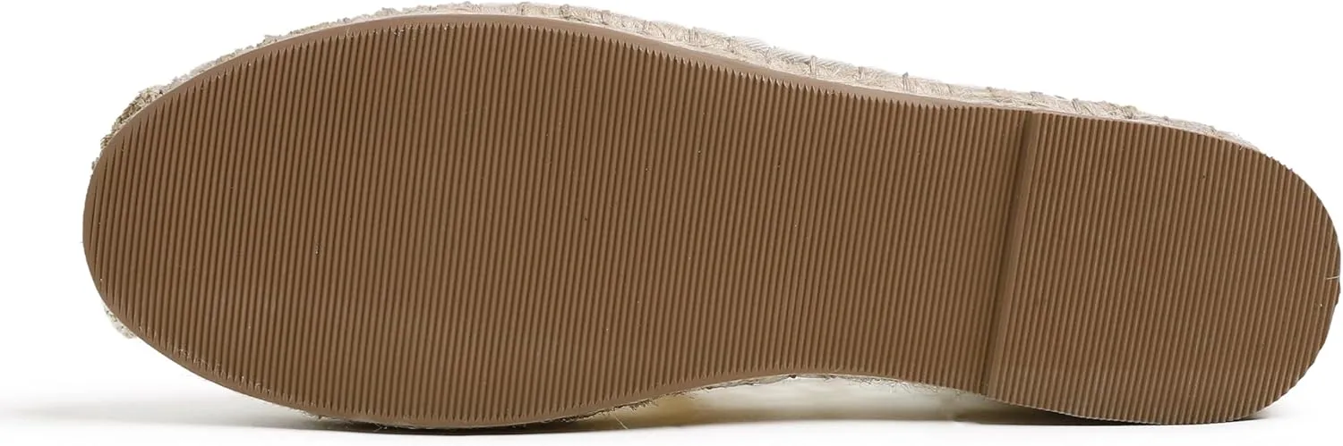 FEVERSOLE Close Toe Espadrilles Women's Comfort Breathable Slip On Flats Shoes