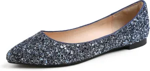 FEVERSOLE Women's Macaroon Colorful Memory Foam Cushion Insock Patent Ballet Flat