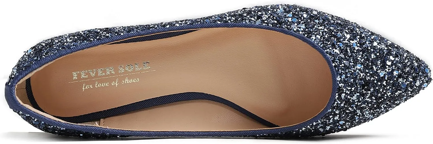 FEVERSOLE Women's Macaroon Colorful Memory Foam Cushion Insock Patent Ballet Flat