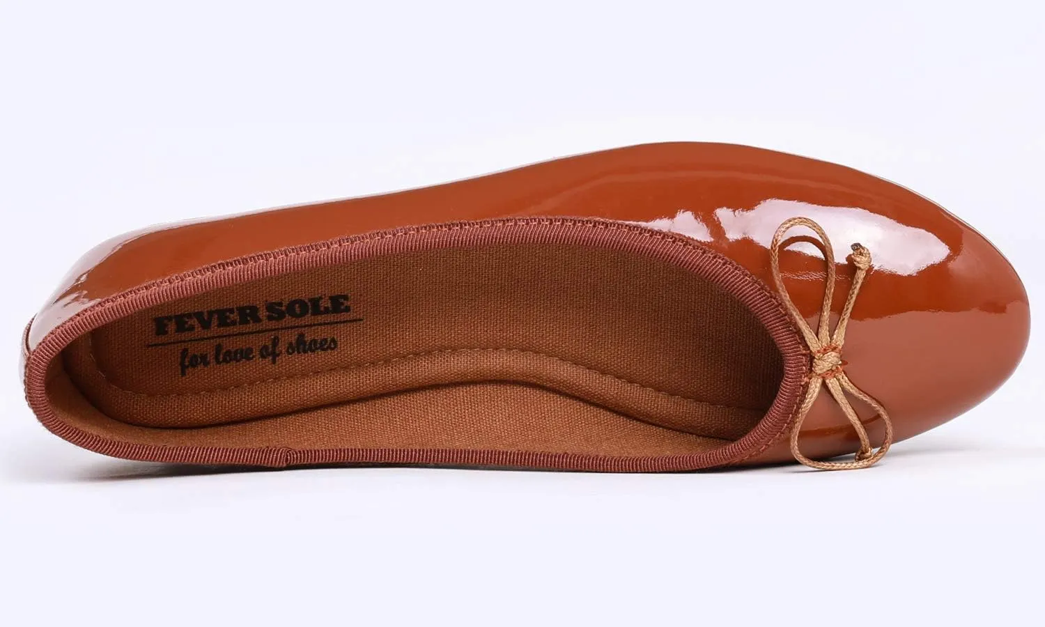 FEVERSOLE Women's Macaroon Colorful Memory Foam Cushion Insock Patent Ballet Flat