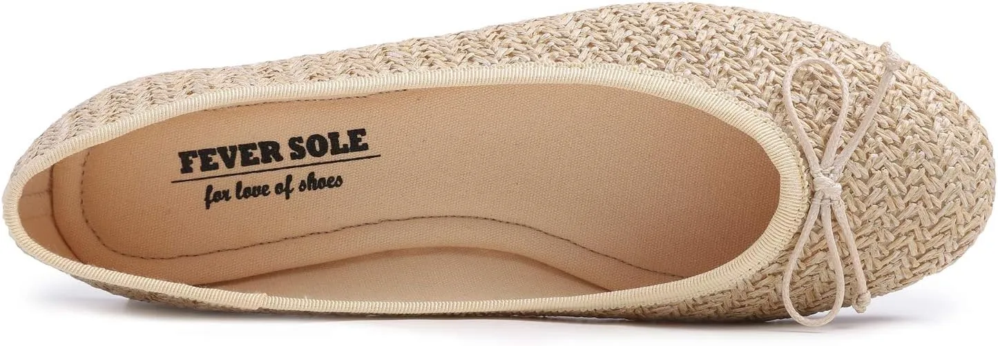 FEVERSOLE Women's Macaroon Colorful Memory Foam Cushion Insock Patent Ballet Flat