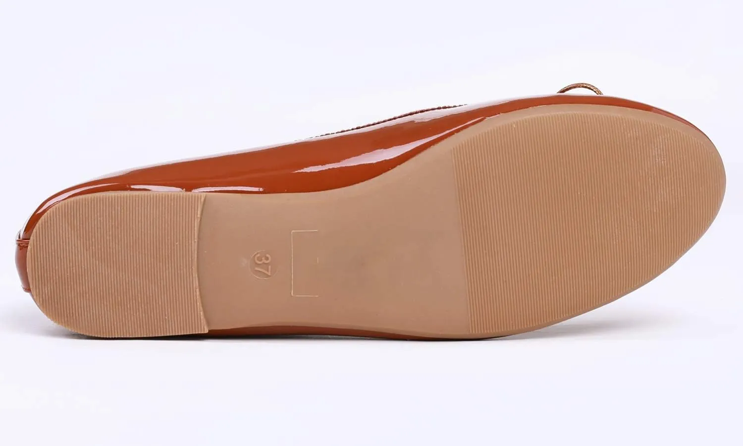 FEVERSOLE Women's Macaroon Colorful Memory Foam Cushion Insock Patent Ballet Flat