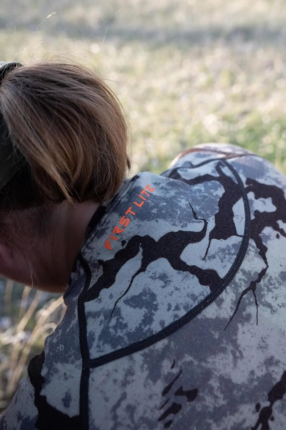 First Lite Women's Wick Short Sleeve Crew Shirt - Ultralight Merino Wool Camo Hunting T-Shirt