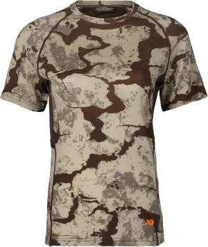 First Lite Women's Wick Short Sleeve Crew Shirt - Ultralight Merino Wool Camo Hunting T-Shirt