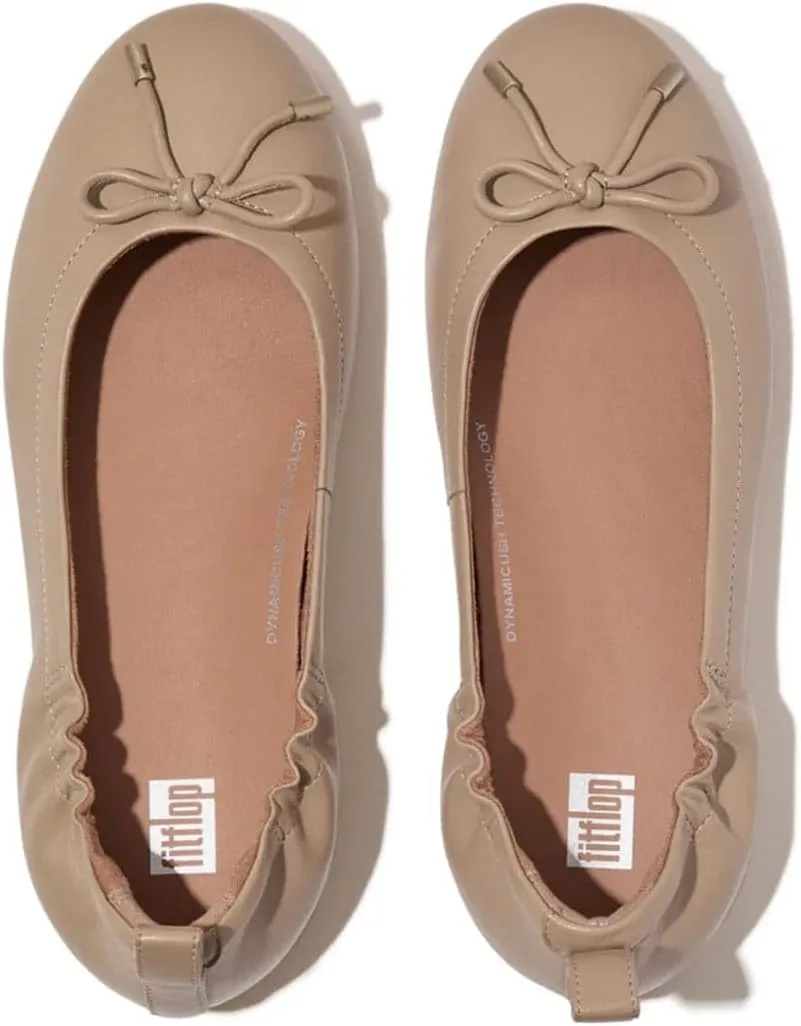 FitFlop Women's Allegro Bow Leather Ballerinas Ballet Flat