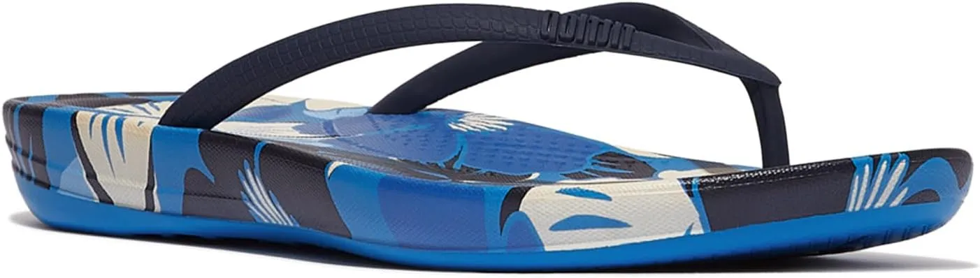 FitFlop Women's Iqushion Flowerz Ergonomic Flip-Flops Wedge Sandal