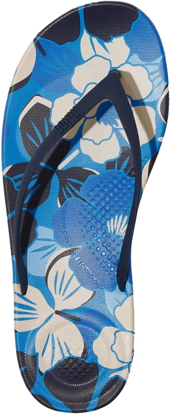 FitFlop Women's Iqushion Flowerz Ergonomic Flip-Flops Wedge Sandal
