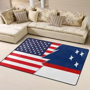 Flag of Patagonia and America Area Rug 4x6 Feet Rugs for Living Room Bedroom Soft Indoor Floor Rug Non-Slip Carpet
