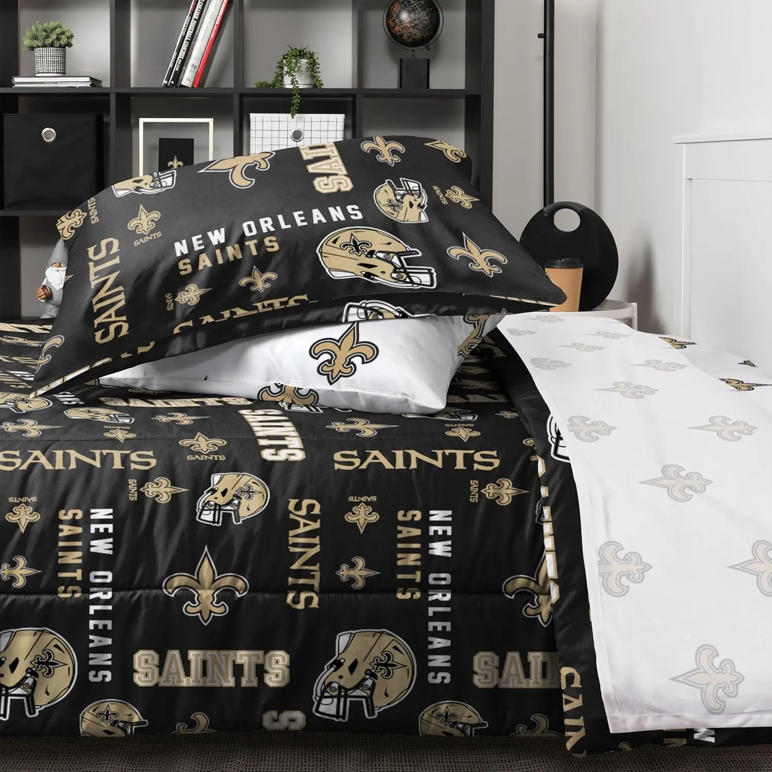 FOCO NFL Team Logo Bed in a Bag Comforter Sheets Pillow Cases Bedding 5-Piece Set
