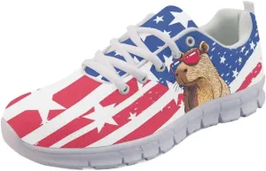 Forchrinse Cute Jean Cat with Green Eyes Women's Walking Running Shoes Slip on Easy Sneaker Sports Causal Athletic Shoes