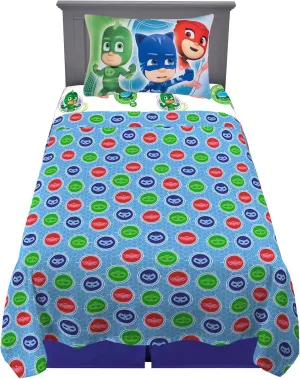 Franco Kids Bedding Super Soft Microfiber Sheet Set, (3 Piece) Twin Size, PJ Masks, MA7908