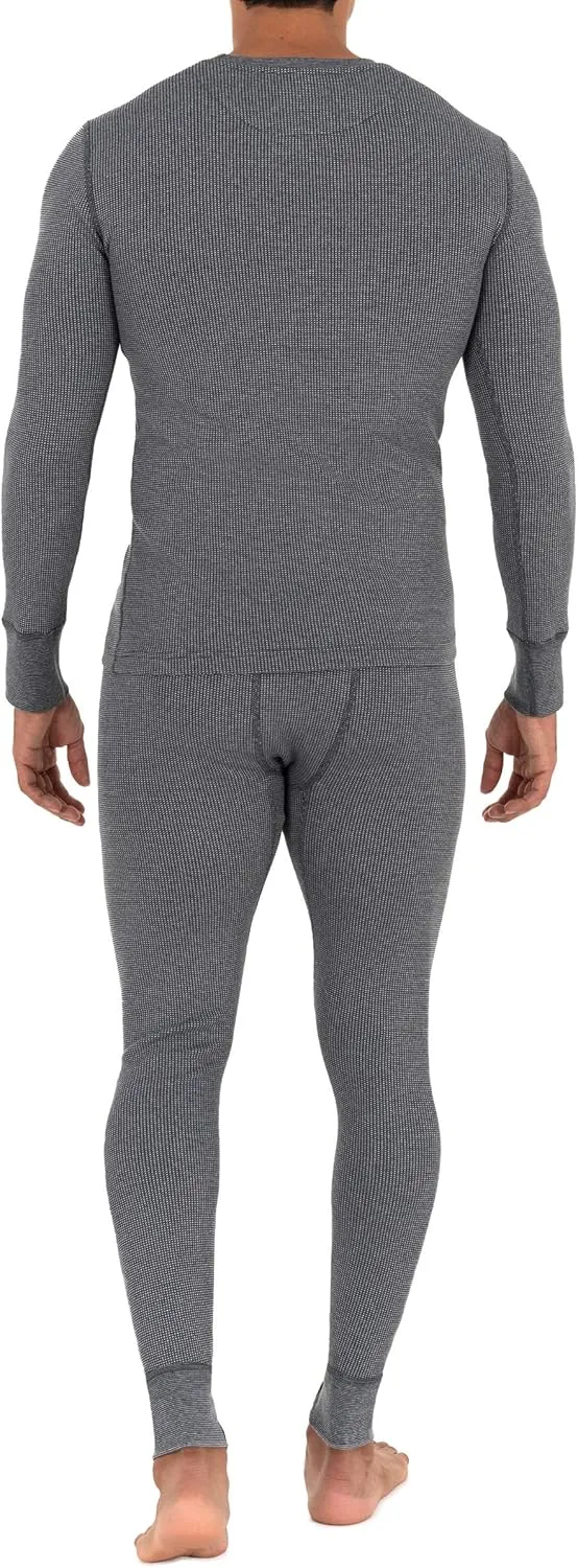 Fruit of the Loom Men's Recycled Waffle Thermal Underwear Set (Top and Bottom)