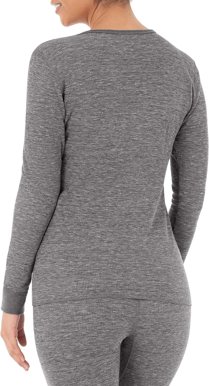 Fruit of the Loom womens Micro Waffle Premium Thermal Underwear Tee Shirt