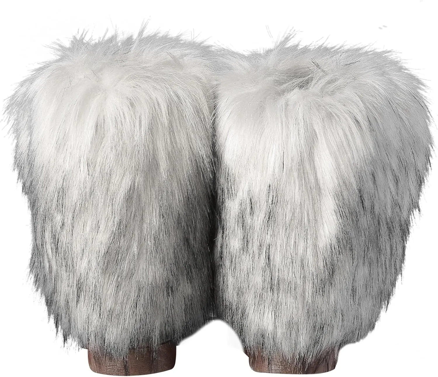 Fuzzy Fluffy Boots for Women Classic Warm Suede Slip On Mid-calf Snow Boot Comfortable Natural Fur Winter Flat Shoes Girl Outdoor Indoor