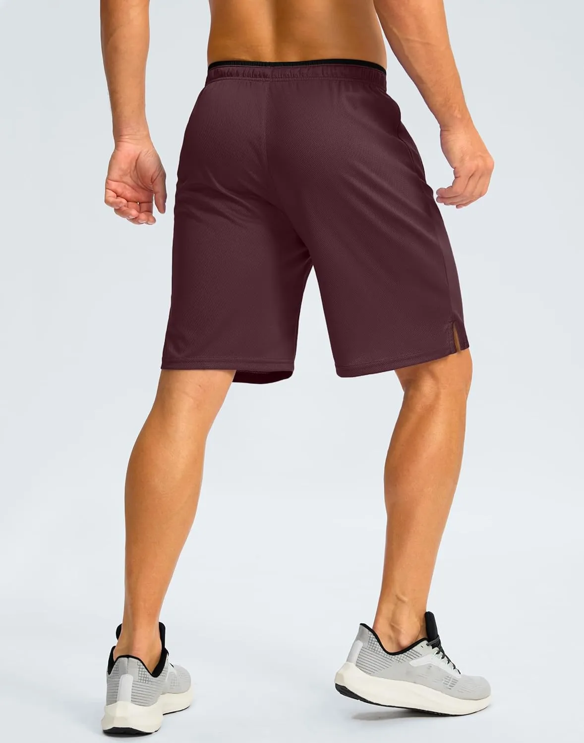 G Gradual Men's Gym Shorts wtih Zipper Pocket 9" Athletic Basketball Mesh Shorts for Men Workout Quick Dry Lightiweight