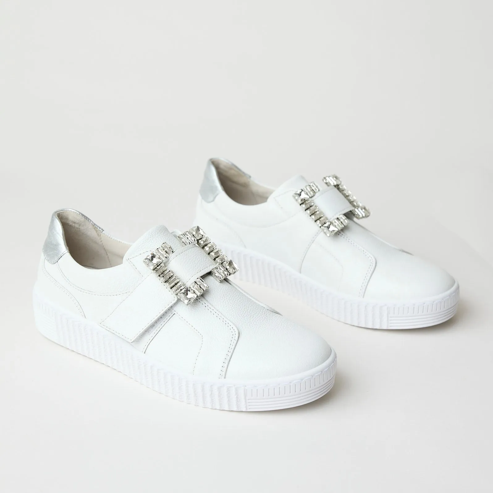 Gabor White Leather Shoes