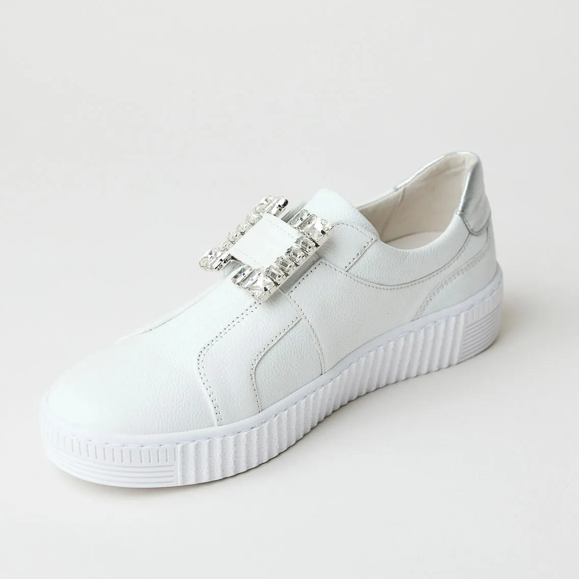 Gabor White Leather Shoes