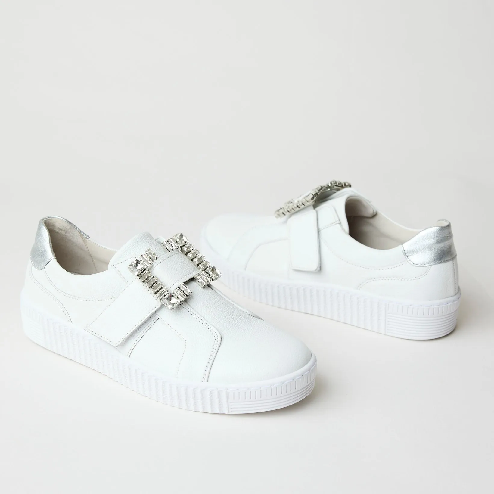 Gabor White Leather Shoes