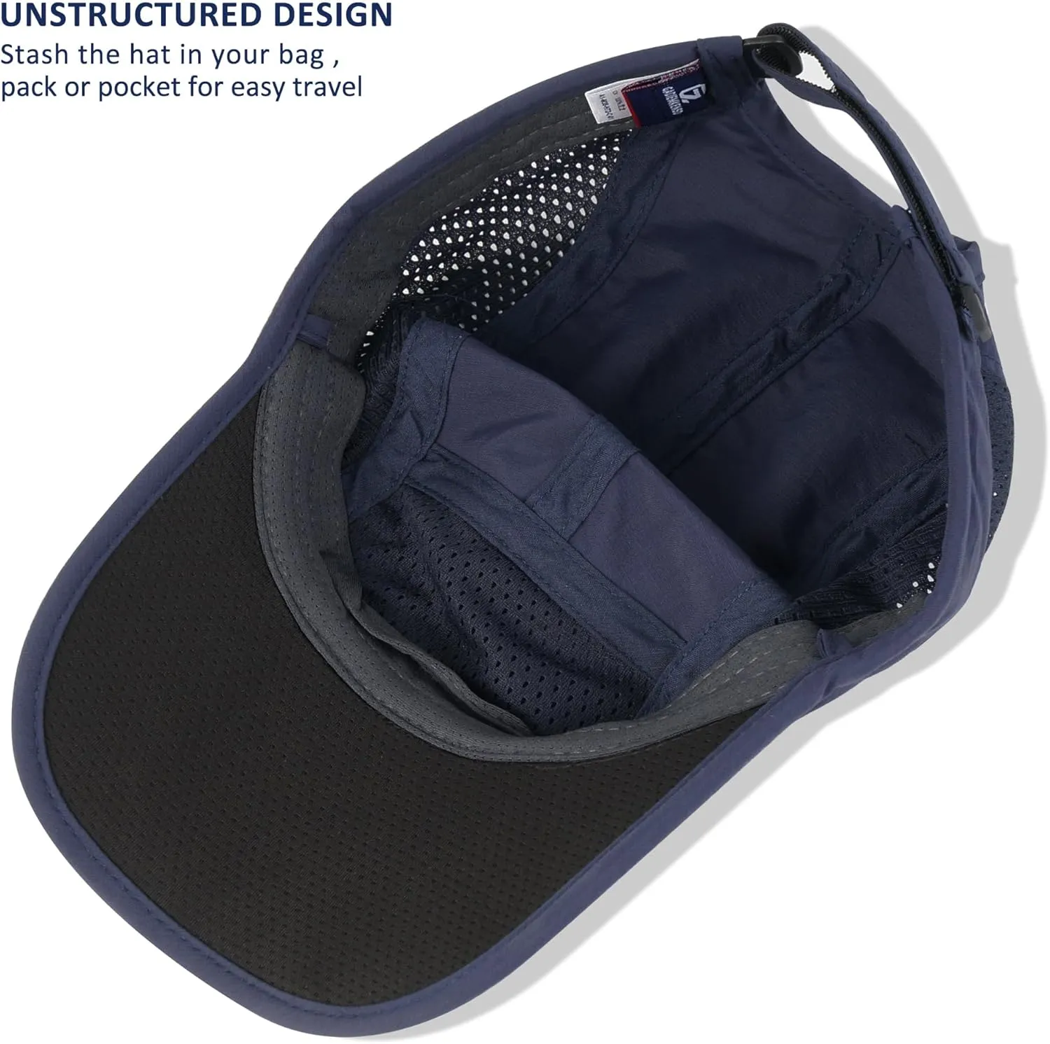GADIEMKENSD Mens Folding Outdoor Hat Long Brim UPF 50  Sun Protection
