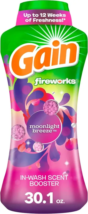 Gain Fireworks In-Wash Scent Booster Beads, Moonlight Breeze Scent, 30.1 oz