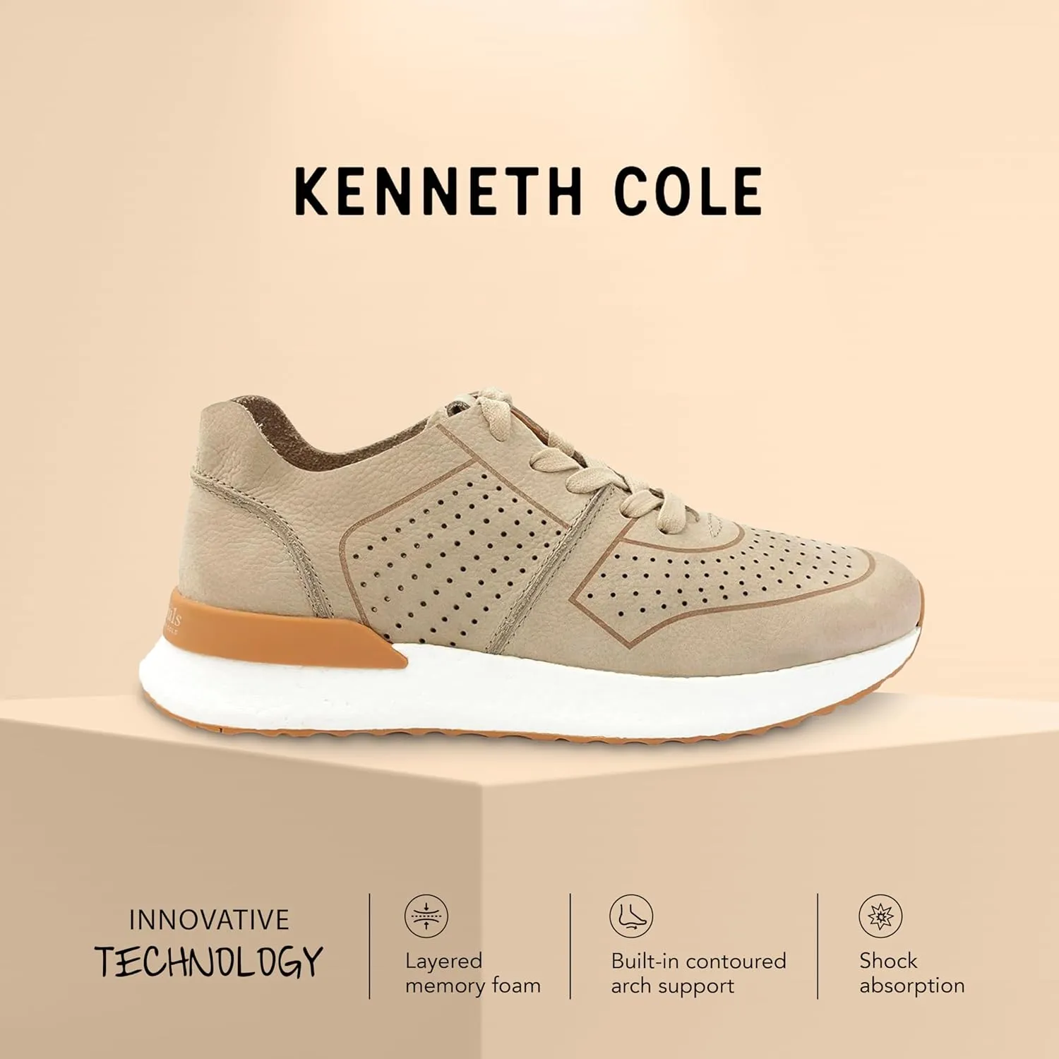 Gentle Souls by Kenneth Cole Men's Laurence Jogger Sneaker Cushioned for All-Day Comfort, Built-in Arch Support