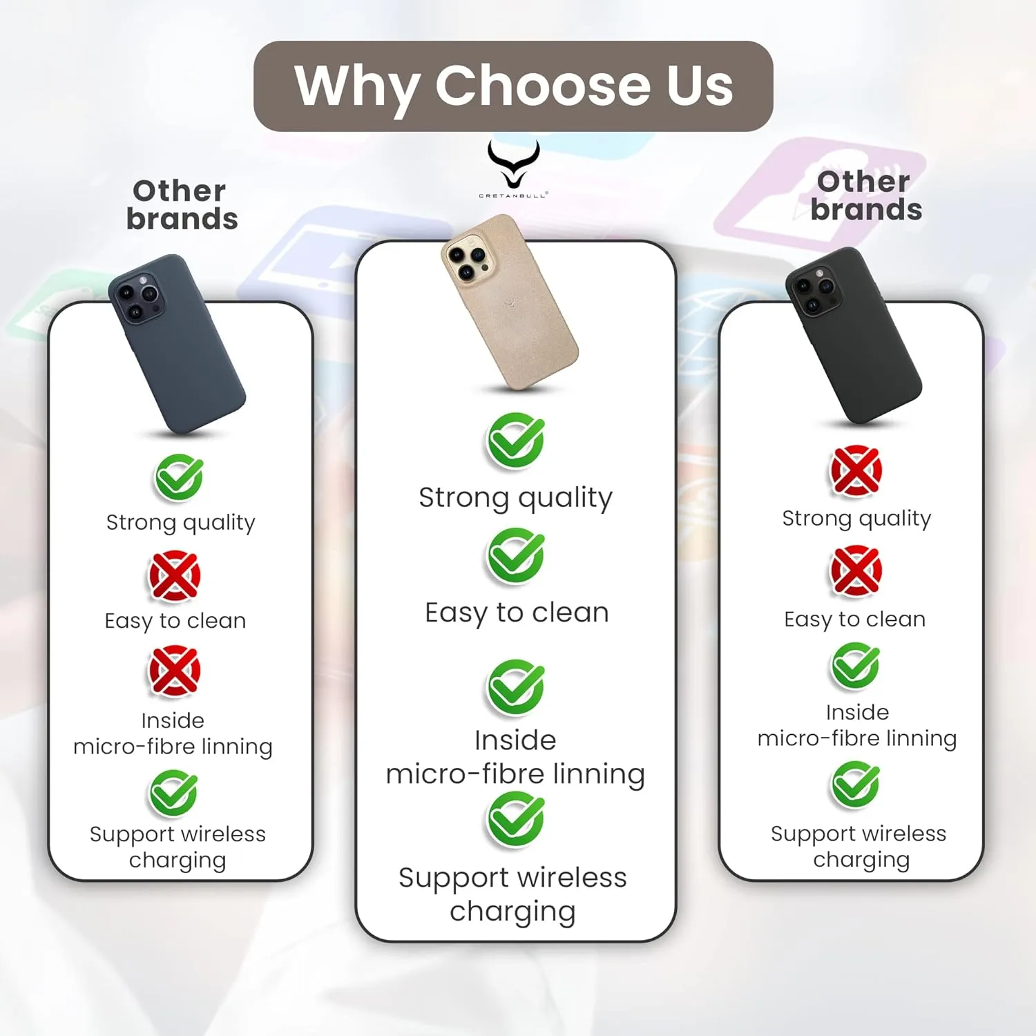 Genuine Leather Case - Oil Waxed Full Grain Anti-Scratch Leather Case - Shockproof, Drop Proof, Protective Slim Case (Clay) Compatible with iPhone 14 Pro