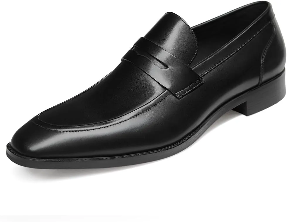 GIFENNSE Men's Dress Shoes Slip-On Loafers Formal Leather Shoes for Men