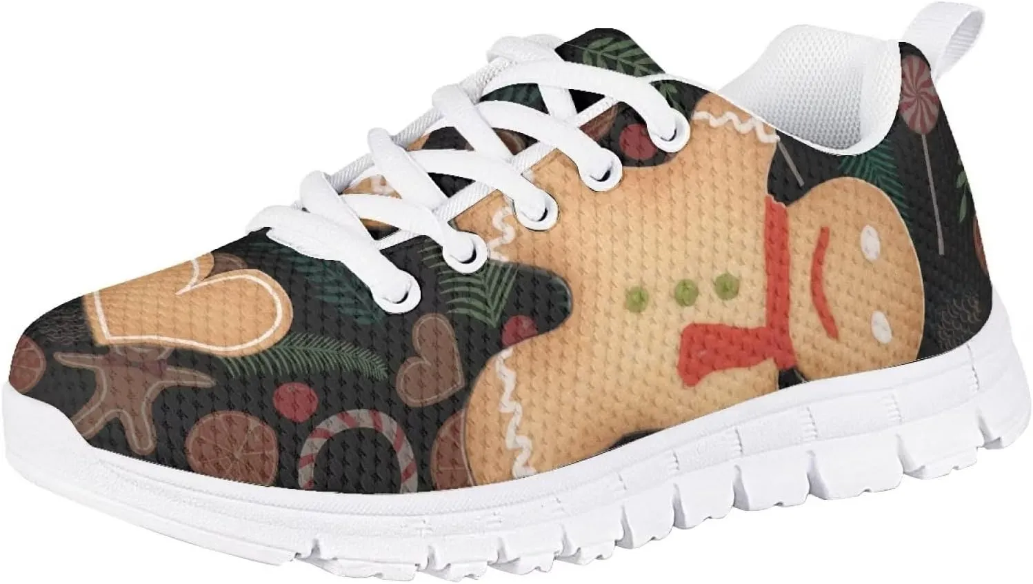 GIFTPUZZ Unisex-Child Climbing Tennis Shoes Running Lace-up Sneaker Breathable Mesh Athletic Sneakers