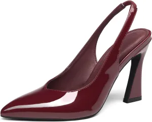 gihubafuil Womens Slingback Kitten Heels Closed Pointed Toe Wedding Party Dress Pumps Shoes