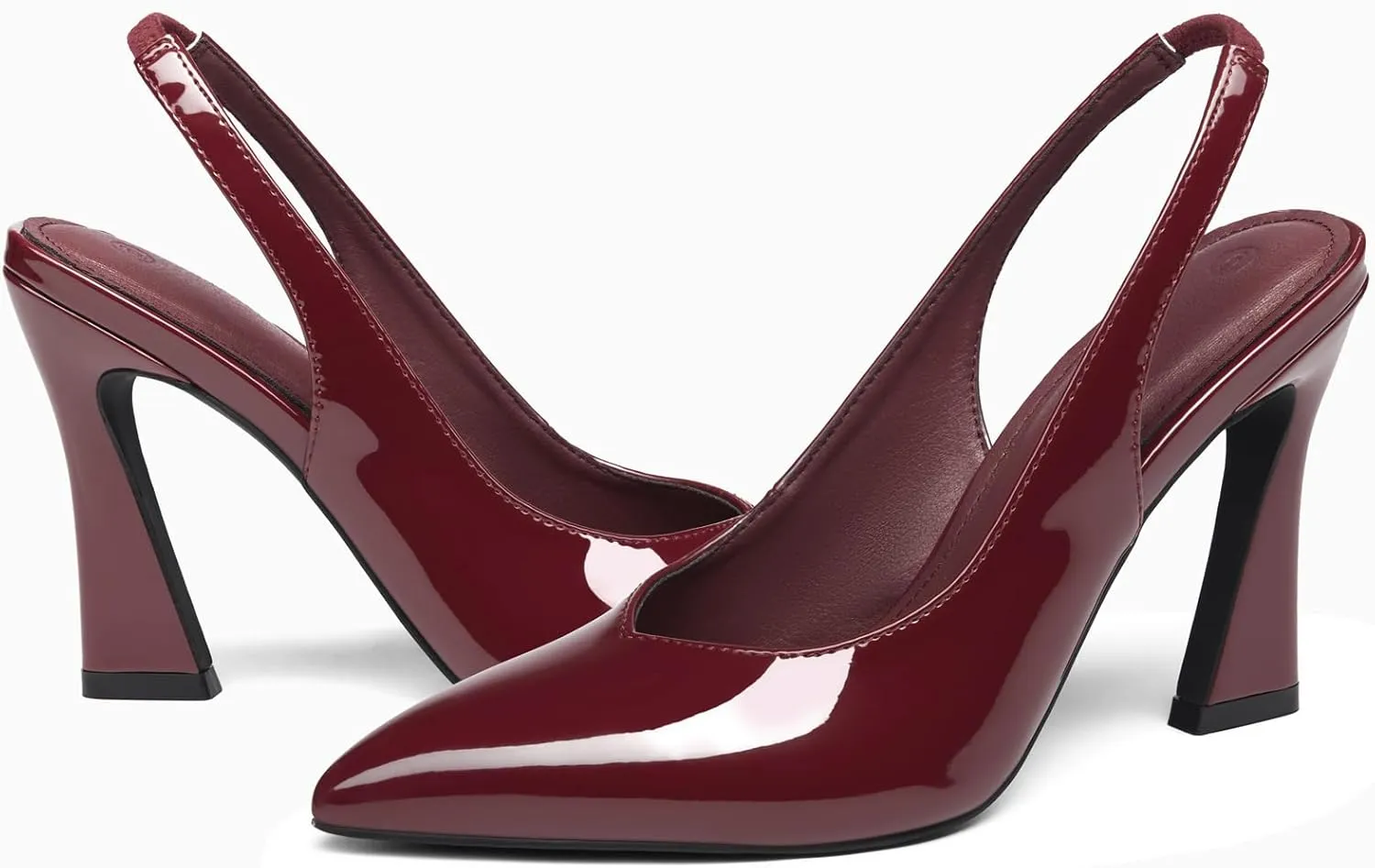 gihubafuil Womens Slingback Kitten Heels Closed Pointed Toe Wedding Party Dress Pumps Shoes