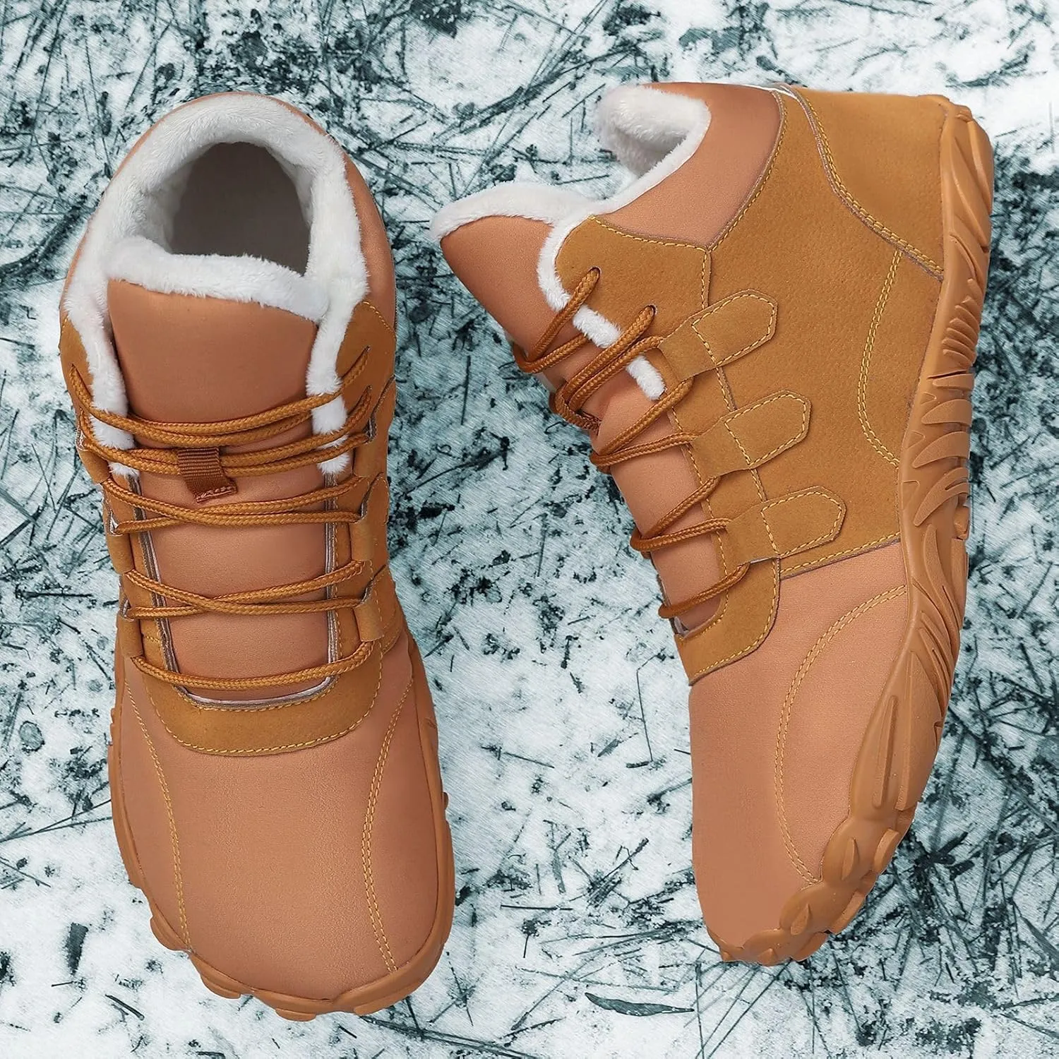Glacia Barefoot Shoes Women Men, 2025 New Winter Warm Comfortable Non-Slip Barefoot Boots