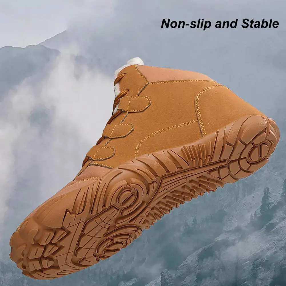 Glacia Barefoot Shoes Women Men, 2025 New Winter Warm Comfortable Non-Slip Barefoot Boots