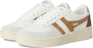 Gola Women's Grandslam Trident Sneaker, White/Brown Sugar/Dusty Rose, 9.5