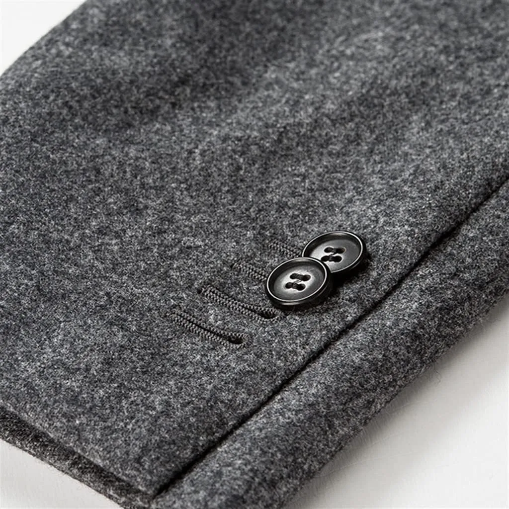 Gray Men's Suit Set Business Casual Formal Men Suits Dress Gentleman Mens Work Slim Blazers