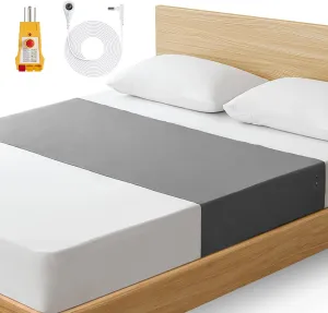 Grounding Sheets, Grounding Mat for Bed Earth Grounded Sheet Pad 10% Silver Fiber 90% Organic Cotton, for Queen, King and All Mattress Sizes, with Outlet Tester & Cord 104"*24" (Smoky Grey)