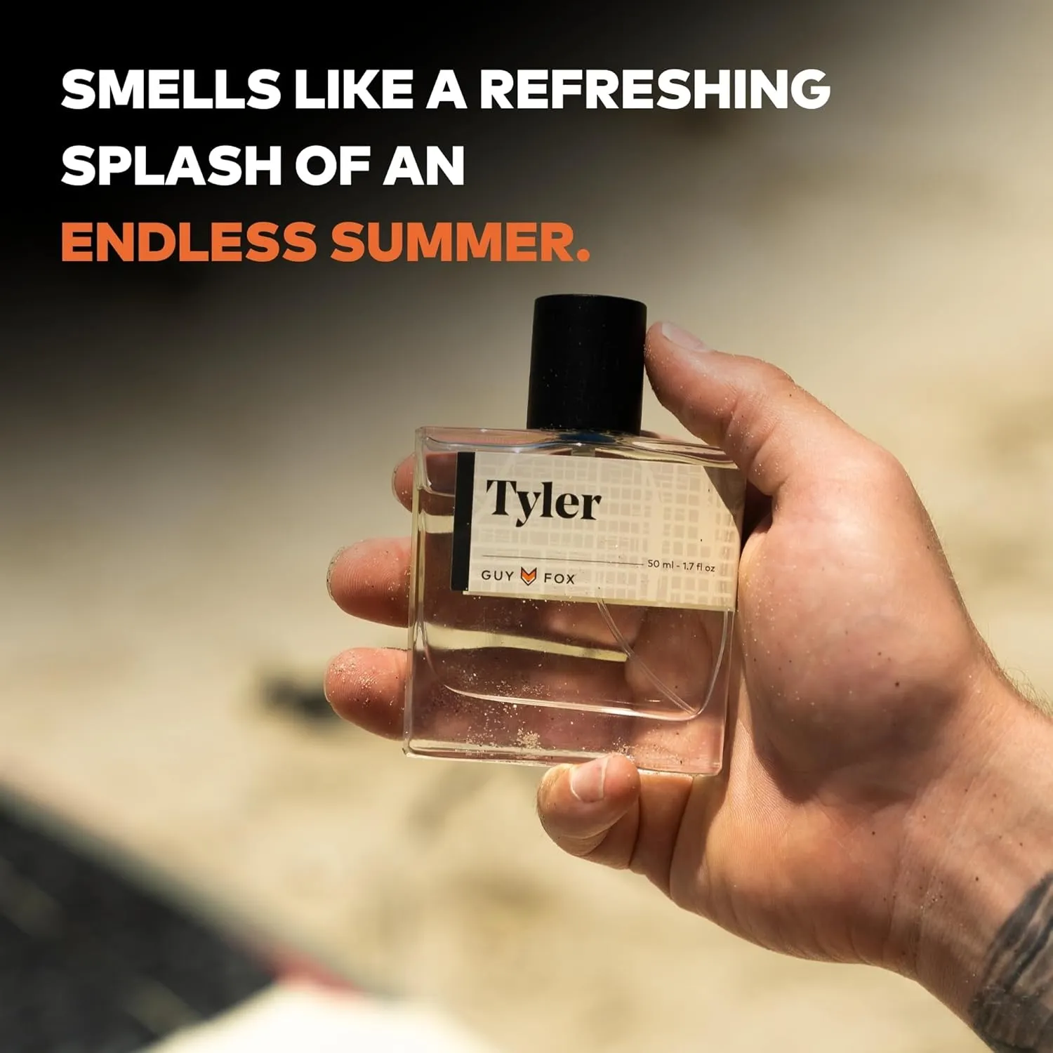 GUY FOX - Tyler - Cologne For Men | Coastal Sage, Coconut Water & Juniper| Citrus, Airy Men's Cologne | Men's Fragrance, Inspired by a Summer Day | 1.7 Fl Oz