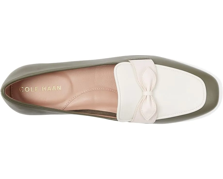Haan Leaf/Egret/Rosewater Best-seller Bow Squared York Tea Toe On Slip Leather Easy to install Cole Loafers