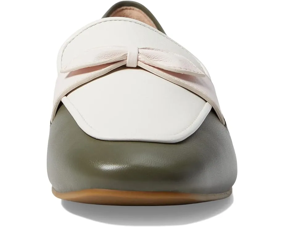 Haan Leaf/Egret/Rosewater Best-seller Bow Squared York Tea Toe On Slip Leather Easy to install Cole Loafers
