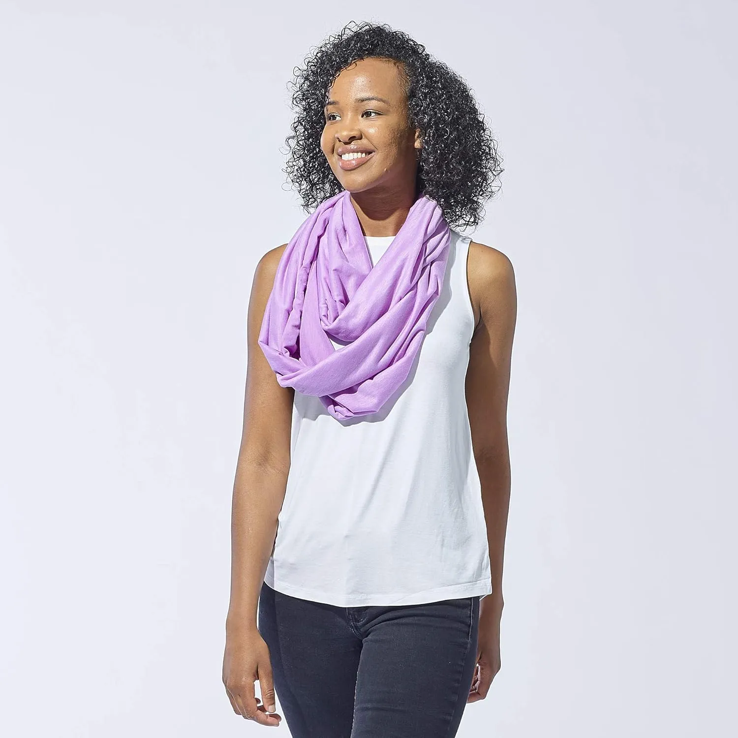 Hadley Wren Women's Classic Solid Soft Lightweight Everyday Infinity Scarf