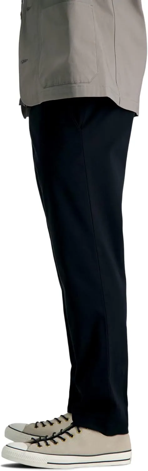 Haggar Men's Life Khaki Comfort Flat Front Slim Fit Chino Pant