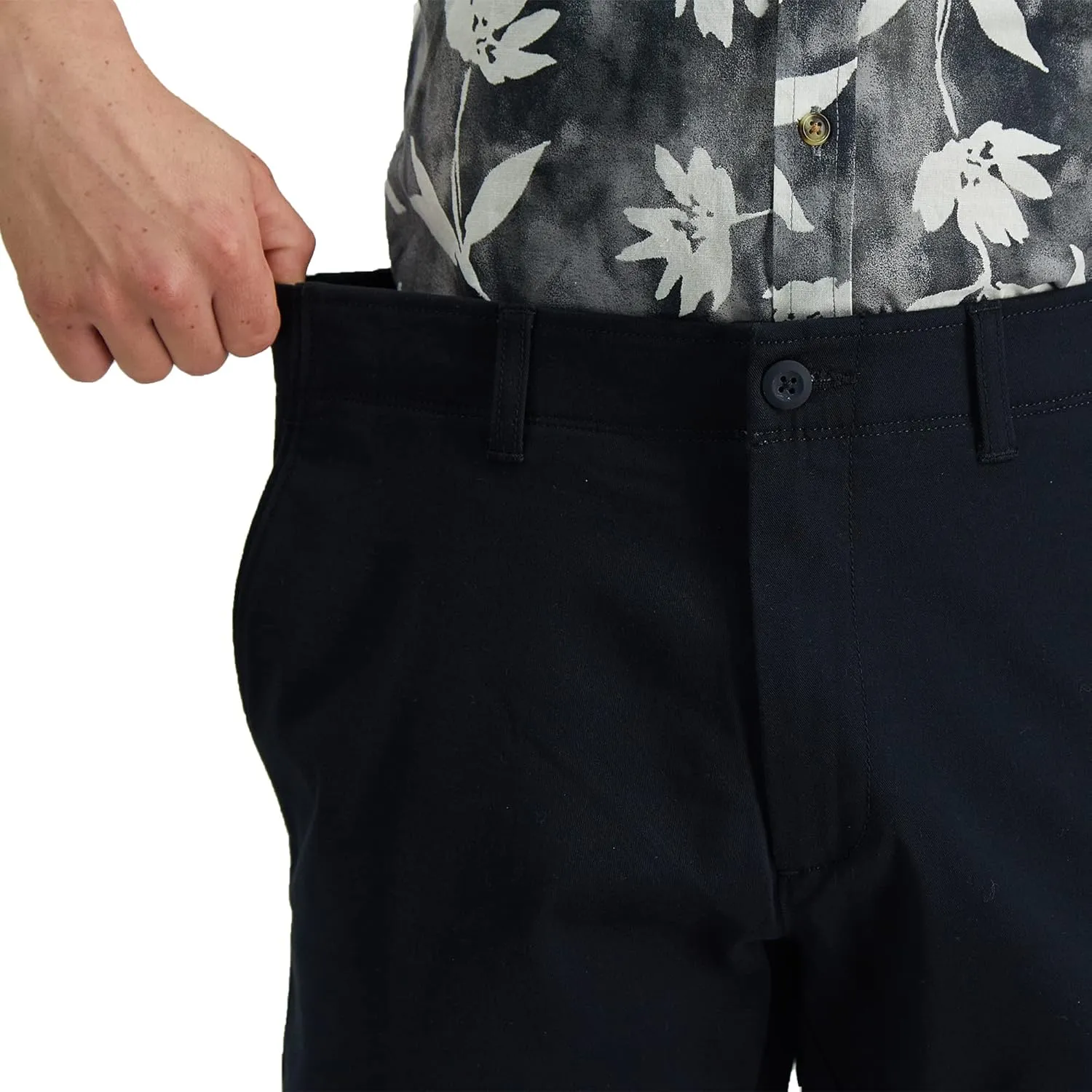 Haggar Men's Life Khaki Comfort Flat Front Slim Fit Chino Pant